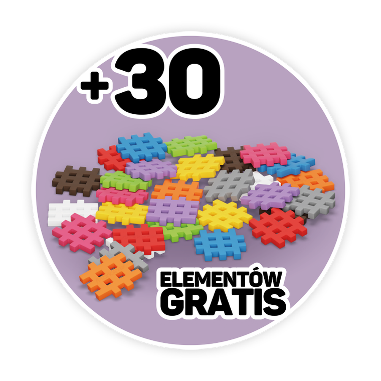 Marioinex, Mini Waffle, set de constructie, 200 + 30 piese gratuit