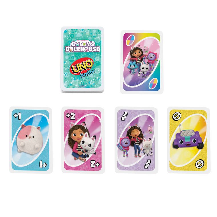 Mattel, UNO Junior, Gabby's Dollhouse, joc de carti