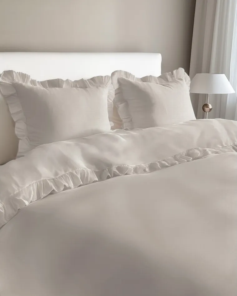 Mayamoo, set lenjerie de pat, 3 piese, bej, 160-200cm