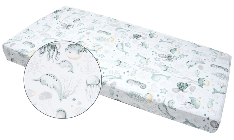 Medi Partners, Ocean, cearceaf cu elastic, 120-60 cm