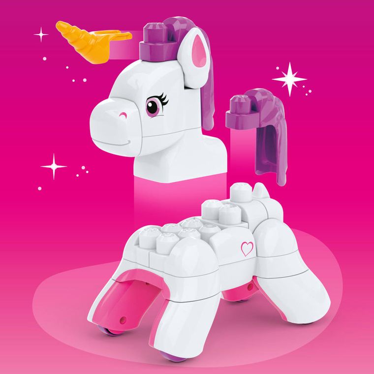 MEGA Bloks, Build & Enchant Unicorn, set de blocuri, 26 piese