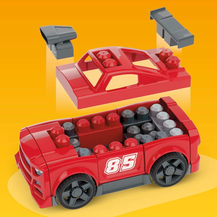 MEGA Bloks, Build & Go Race Car, set de blocuri, 26 piese