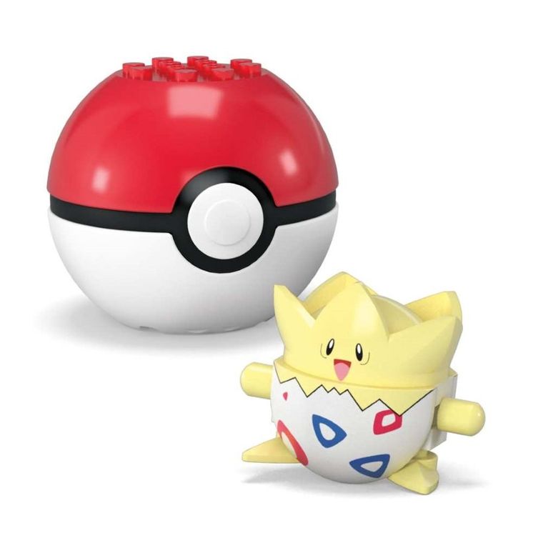 MEGA Pokemon, Pokeball Piplup si Togepi, 2 figurine, set de constructie, 41 piese