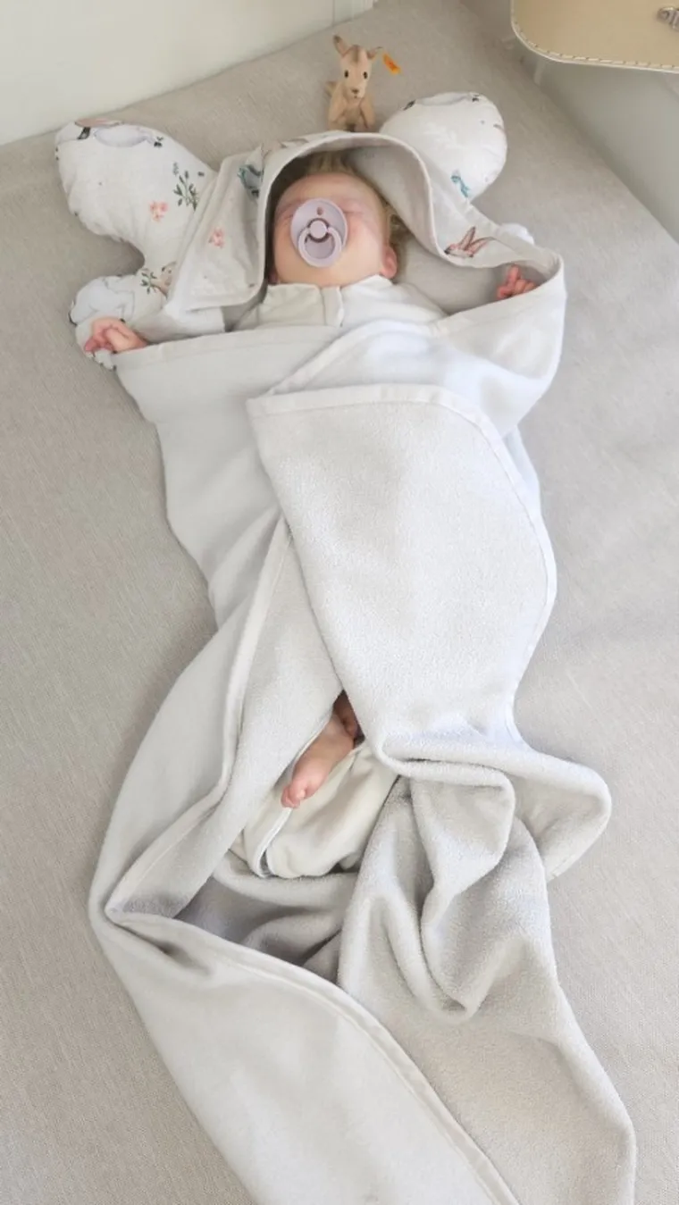 MimiNu, Caruselul, halat de baie, termofrotte, bej, 100-100 cm