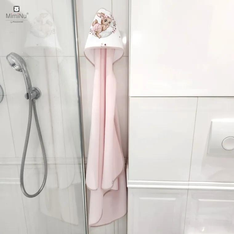 MimiNu, Lili, prosop cu gluga, 100-100 cm, roz