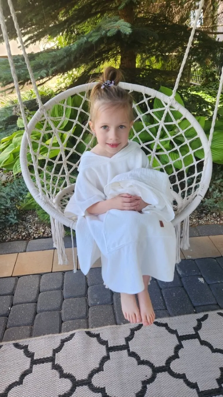 MimiNu, prosop tip poncho, culoare crem, 1-4 ani