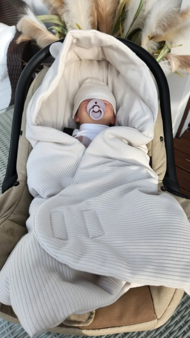 MimiNu, Soft, sac de dormit pentru scaun auto, carucior, TOG 2-2.5, bej, 90-90 cm