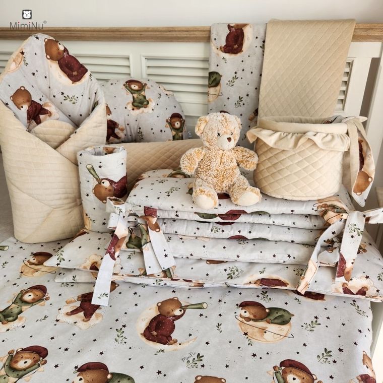 MimiNu, Ursulet pe luna, cearceaf cu elastic, 160-80 cm