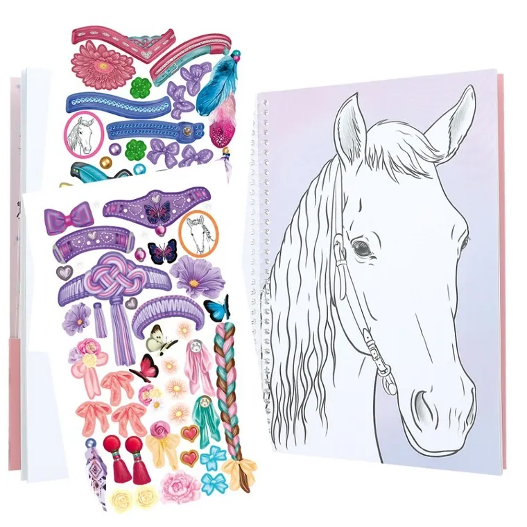 Miss Melody, Horses Blaze, carte de colorat cu autocolante