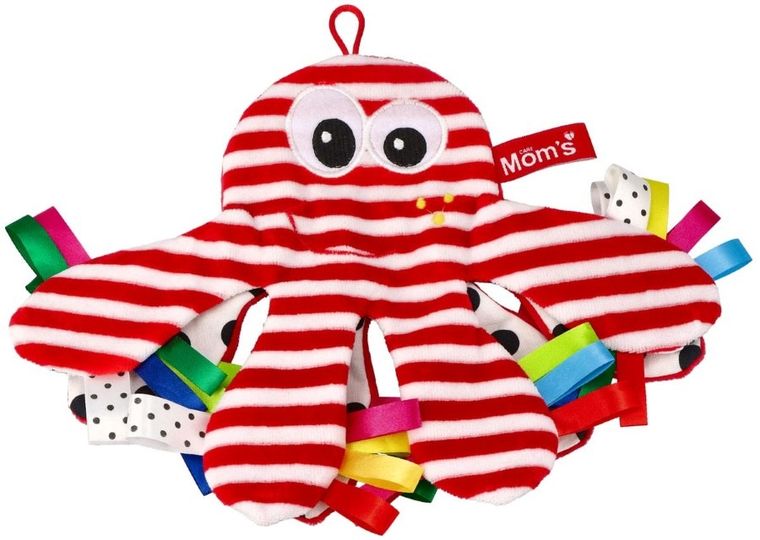 Mom's Care, caracatita fosnitoare cu agatatoare, jucarie senzoriala contrastanta