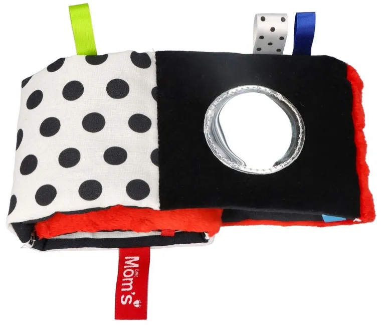 Mom's Care, carticica, jucarie senzoriala contrastanta, rosu