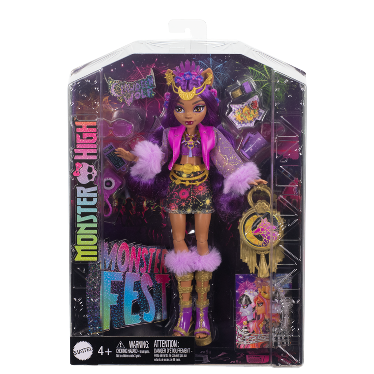Monster High, Monster Fest, papusa Clawdeen Wolf cu accesorii