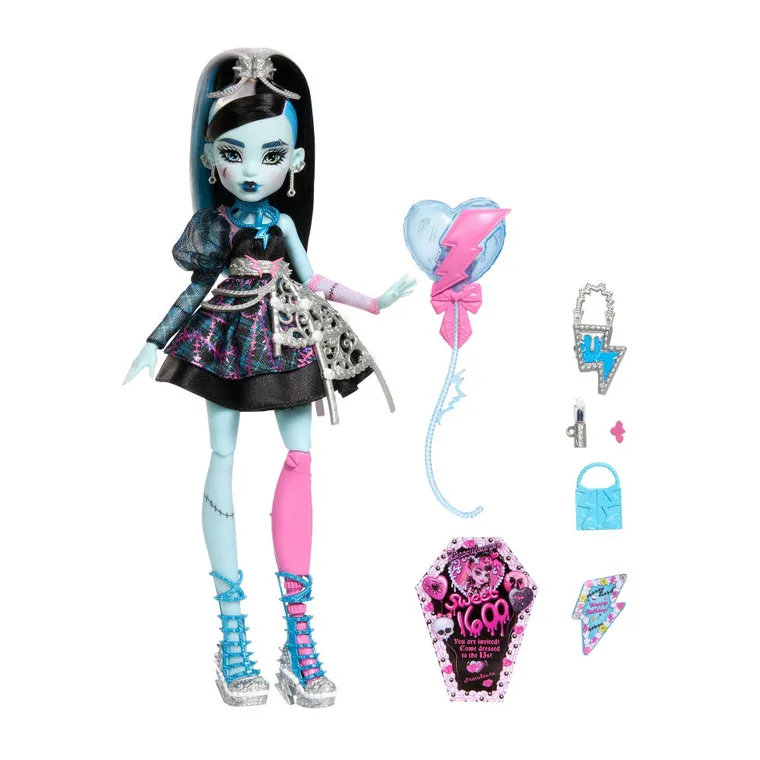 Monster High, Scary Sweet Birthday, Frankie Stein, papusa cu accesorii