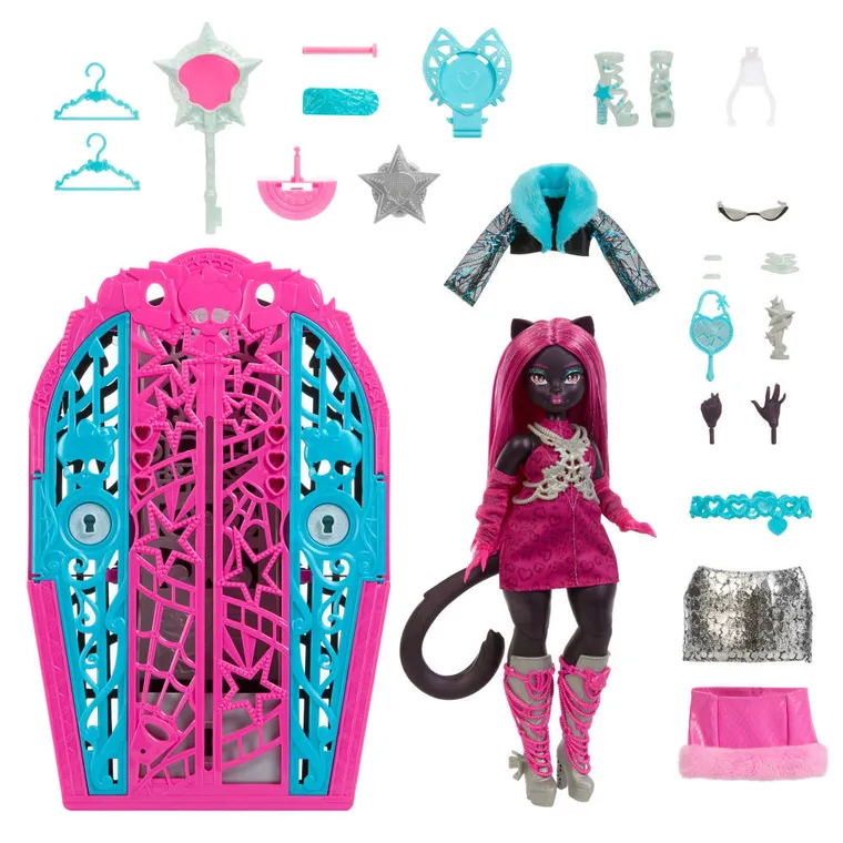 Monster High, Skulltimate Secrets, Serie 6, papusa Catty Noir