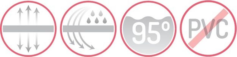 Motherhood, Suport din bumbac pentru landou / cos Moise 35-75 cm, Alb