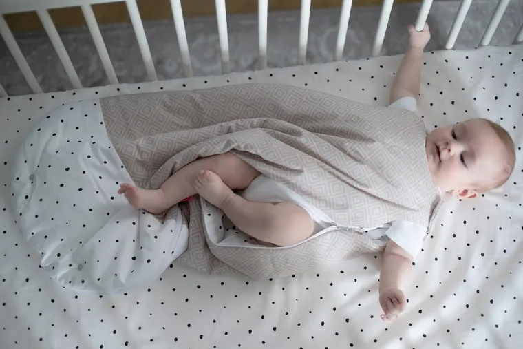 Motherhood, Zip-A-Round Sac de dormit din bumbac 2in1 (3-18 luni), Pink Squares