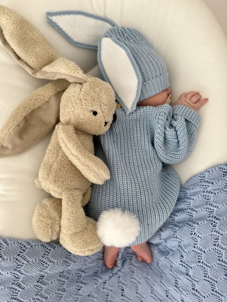 MyHummy (Szumisie), Iepuras 5 in 1 cu lampa de veghe, 30 cm, bej