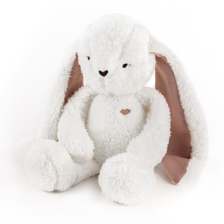 MyHummy (Szumisie), Iepuras, mascota bazaitoare cu mecanism 5in1: zgomot, senzor de somn, melodii, batai de inima, lampa, ecru