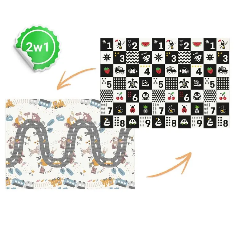 Nukido, covoras, tatami pliabil din spuma, 200-150-1 cm