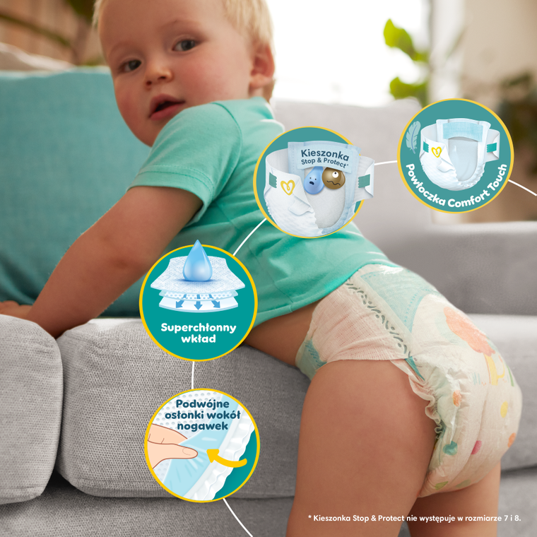 Pampers Active Baby, Jumbo Pack, scutece marimea 6, 13-18 kg, 56 buc.