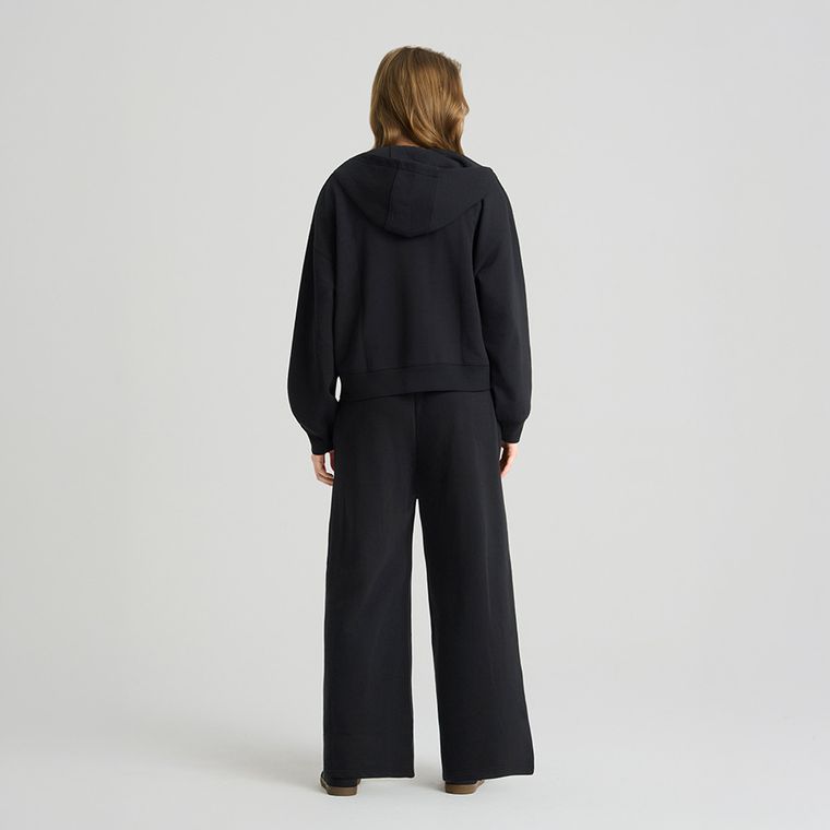 Pantaloni de trening din bumbac cu croiala wide leg NOWEAR