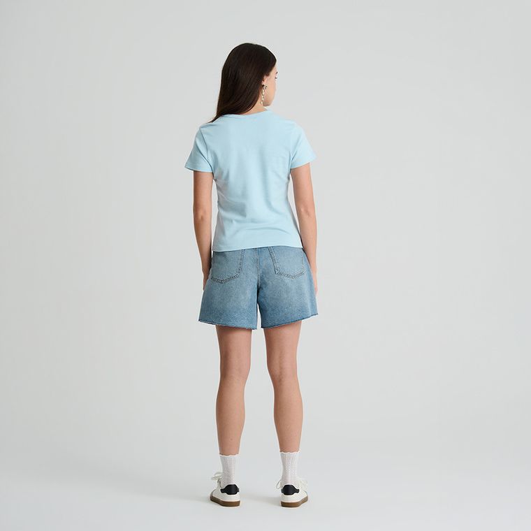 Pantaloni scurti ajustabili din denim, croiala slim NOWEAR