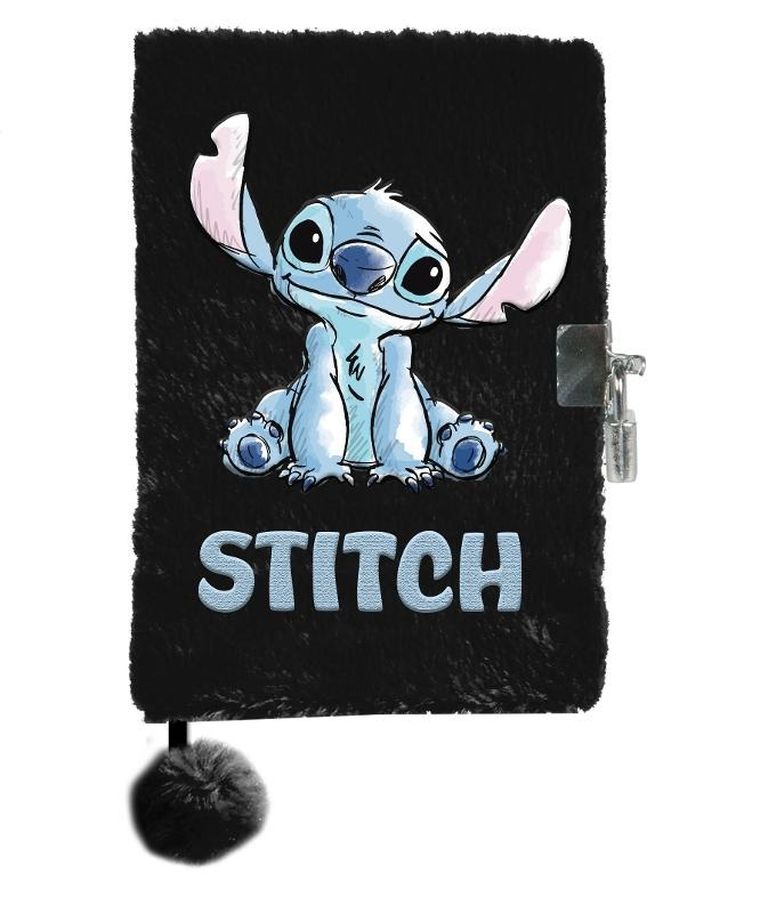 Paso, Lilo si Stitch, jurnal cu lacatel de plus, A5, 96 foi, cu linie, Sky Blue