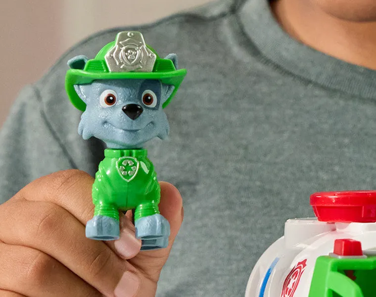Paw Patrol, Fire Rescue, Rocky, masina cu figurina