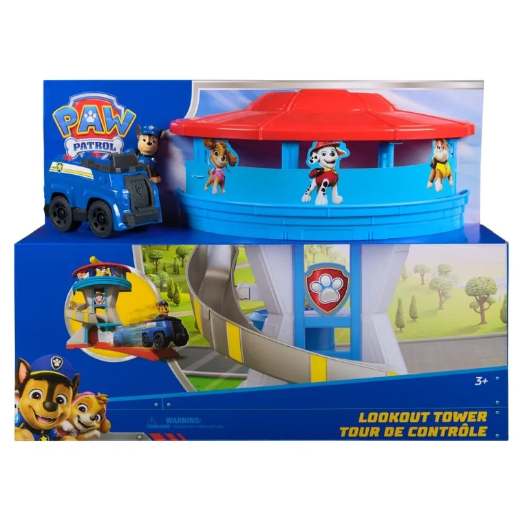Paw Patrol, Lookout Tower, set de joaca cu masina si figurine