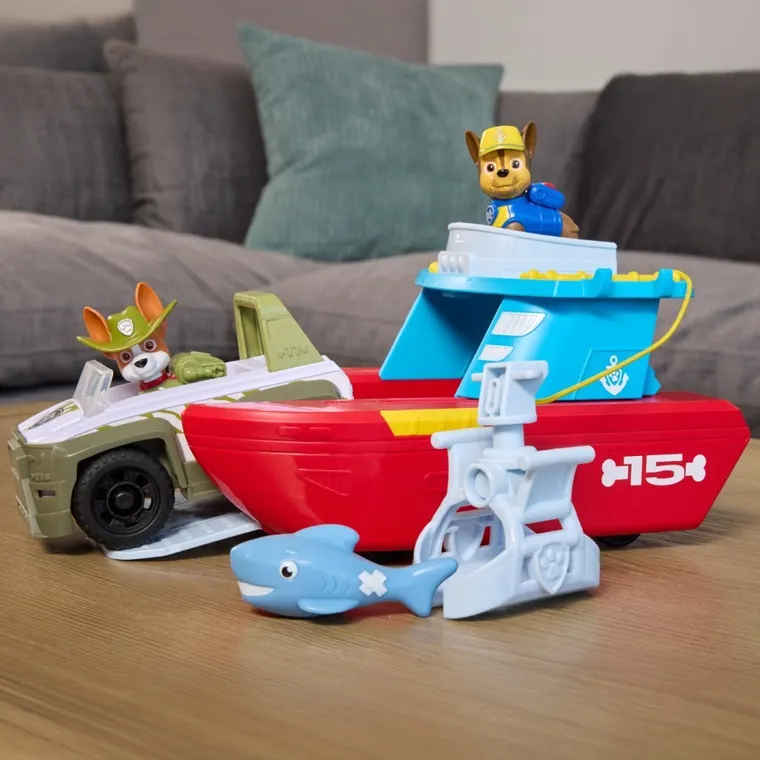 Paw Patrol, Sea Patroller Vehicle, set de joaca cu figurina Chase