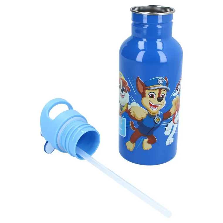 Paw Patrol, Take A Sip, sticla da apa cu pai, albastru, 500 ml