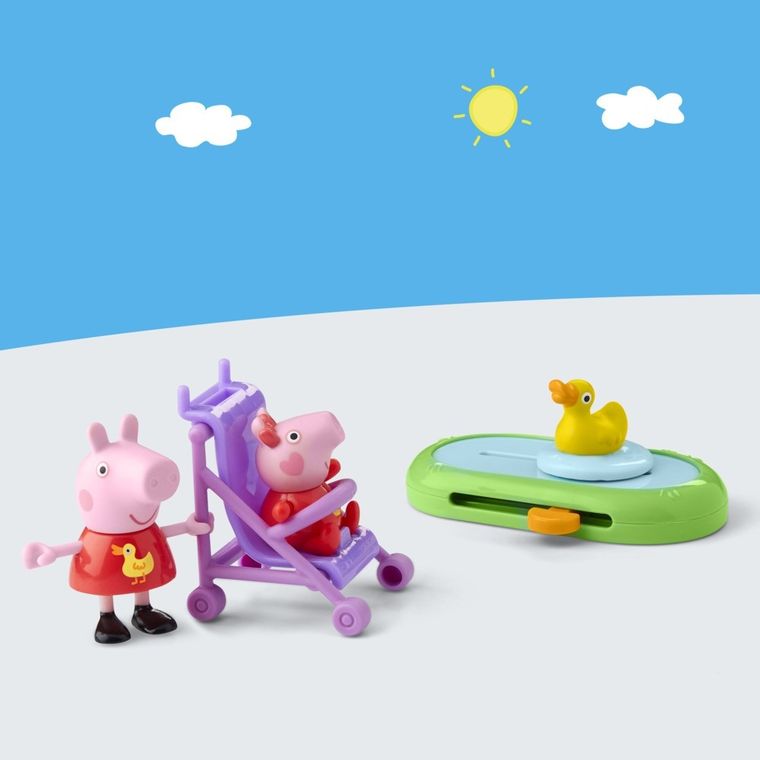 Peppa Pig, Peppa's & Evie's Park Fun, set de joaca cu figurine
