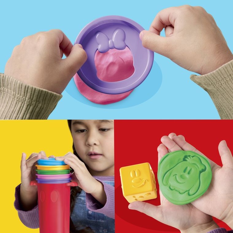 Play-Doh, Disney Jr, Mickey Mouse, Happy Stackable Empil' Formes, set creativ