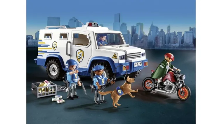 Playmobil, Action Heroes, Masina de transportat bani, 71597