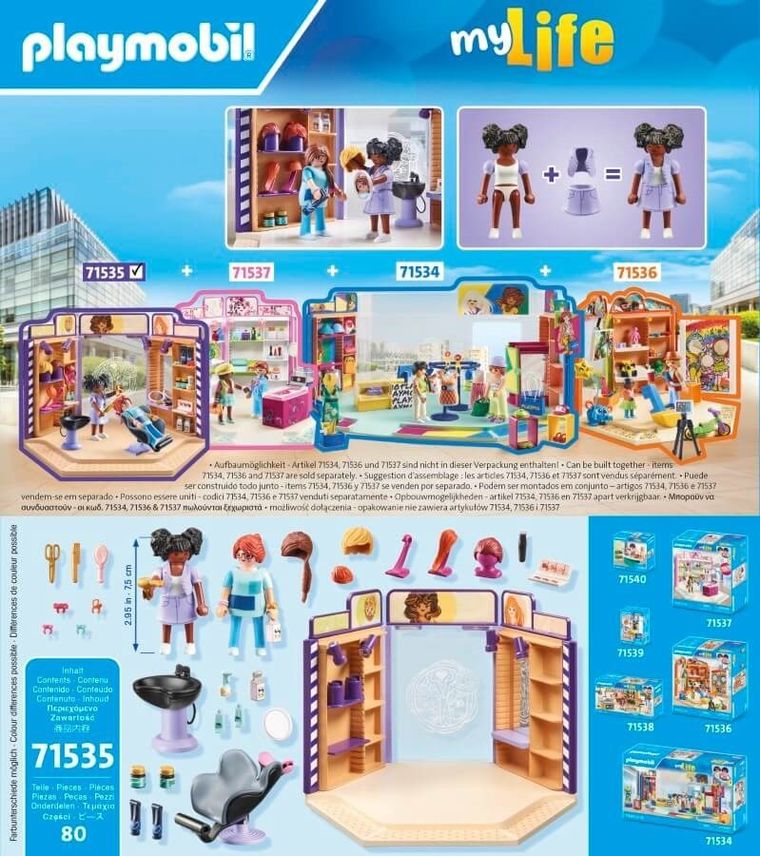 Playmobil, My Life, Barbershop si salon de coafura, 71535