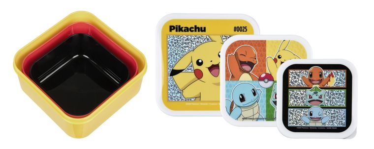 Pokemon, set cutie pentru pranz, 3 buc.