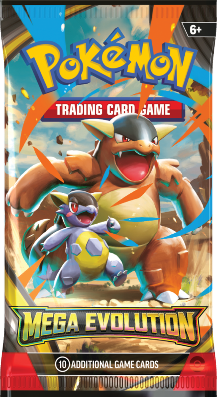 Pokemon TCG: Mega Evolution, Booster, joc de carti, add-on, 1 buc.