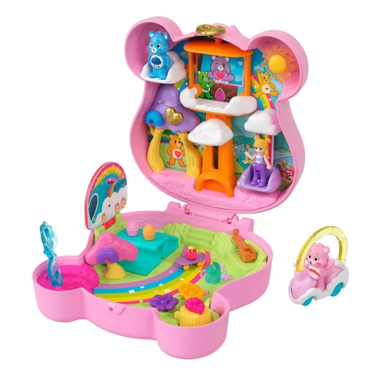 Polly Pocket, Care Bears, set de joaca cu mini papusa si accesorii