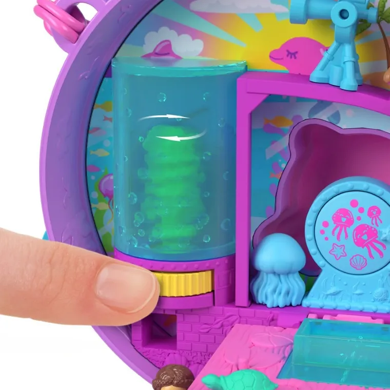 Polly Pocket, Dolphin Rescue & Play, set de joaca cu figurine si accesorii