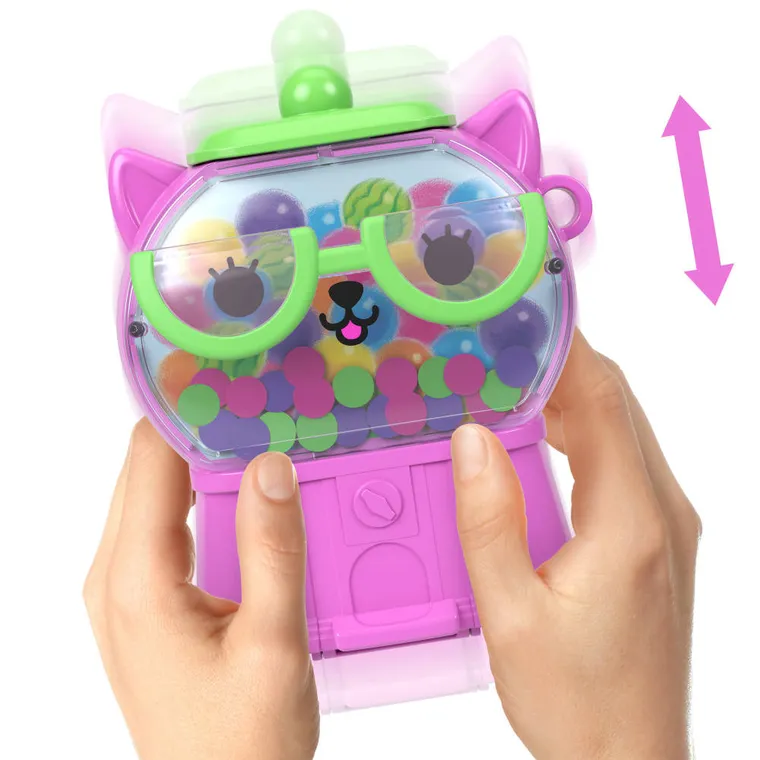 Polly Pocket, Gumball Kitty, set compact cu papusa si accesorii