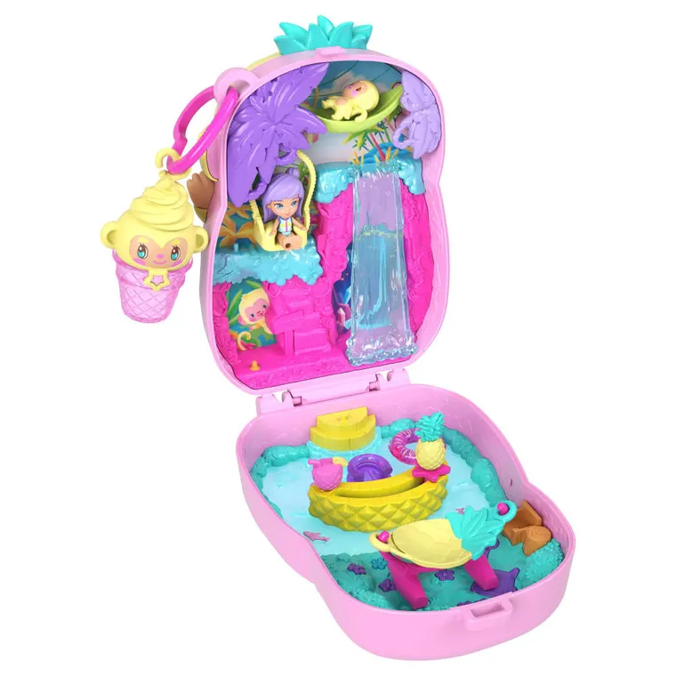 Polly Pocket, Pineapple Monkey, set compact cu papusa si accesorii