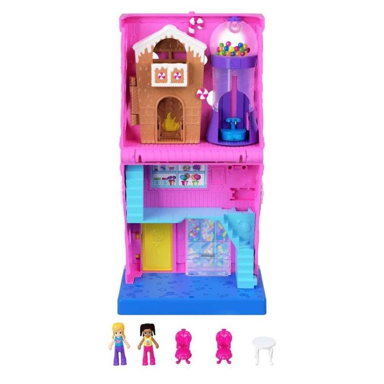 Polly Pocket, Pollyville, Sweet Store, set de joaca cu 2 papusi si accesorii