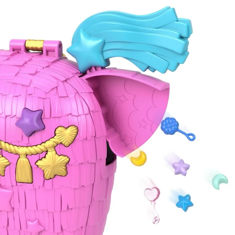 Polly Pocket, Unicorn Partyland, set de joaca cu papusi si accesorii