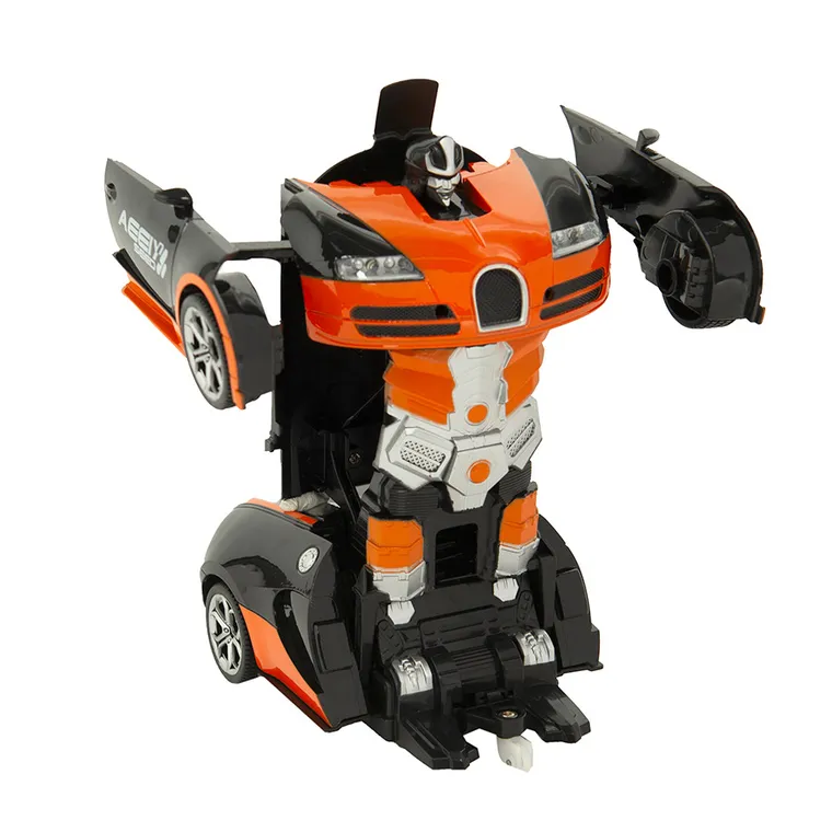 Race Xtreme, Masina care se transforma in robot 2 in 1, vehicul cu telecomanda, lumini si sunete, 1:18