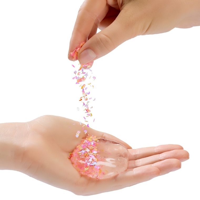 Rainbow High, Shimmers with Slime, Iris, papusa fashion cu plastilina