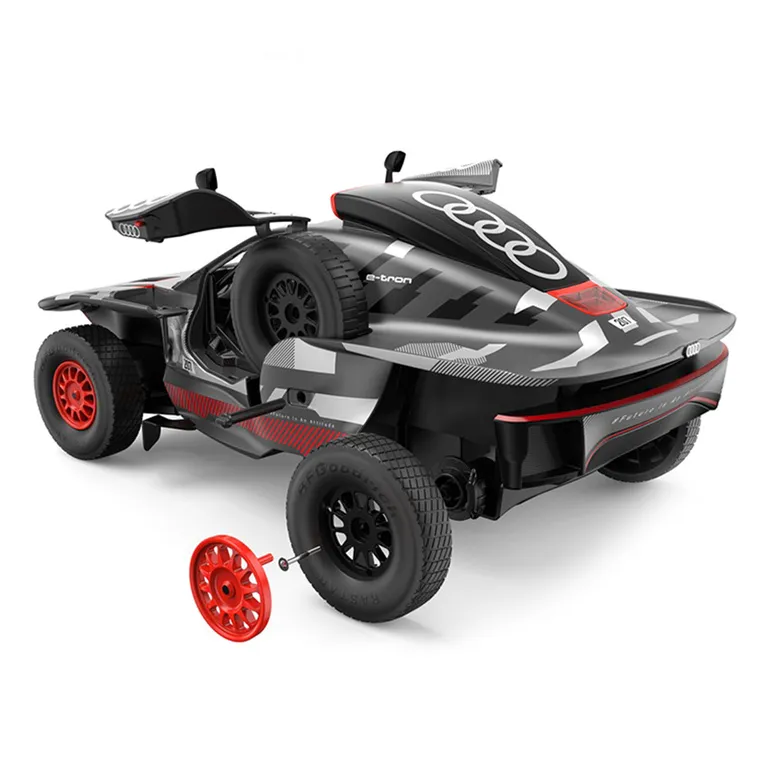 Rastar, Audi RS Q e-tron E2, vehicul cu telecomanda, gri-rosu, 1:14