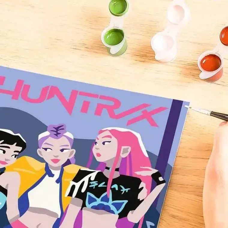 Ravensburger, CreArt, K-Pop Demon Hunters, pictura dupa numere, set creativ