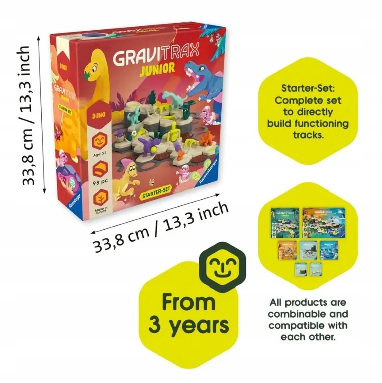 Ravensburger, GraviTrax Junior, Dino, set de start