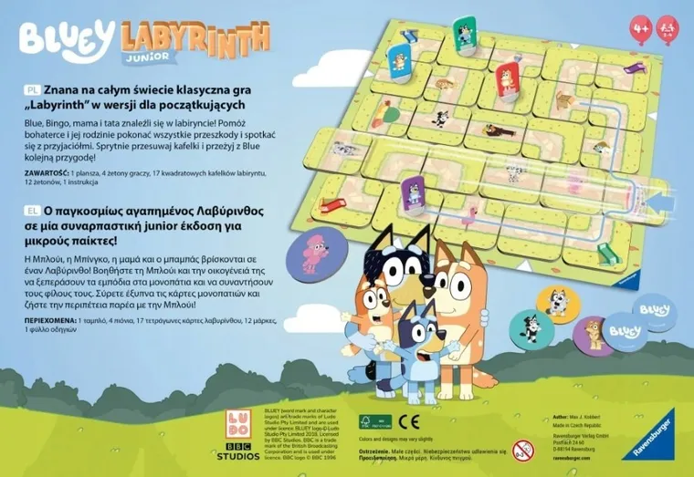 Ravensburger, Labyrinth Junior Bluey, joc de familie
