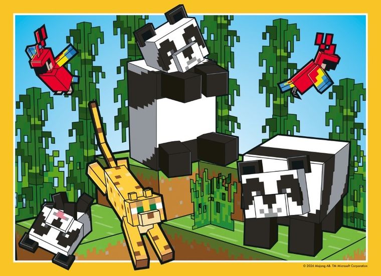 Ravensburger, Minecraft, puzzle, 4-100 piese